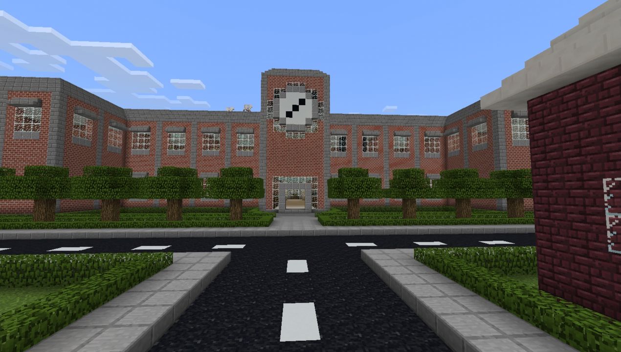 School and Town MCPE map