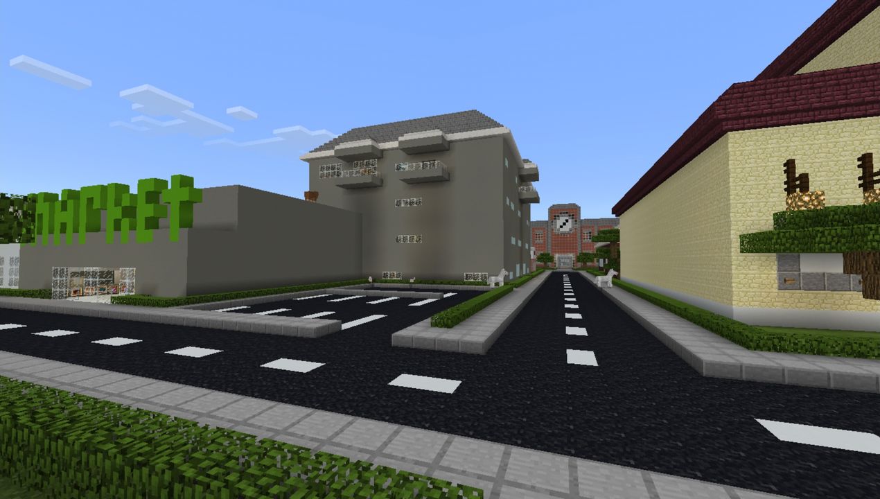 image for 1School and Town MCPE map