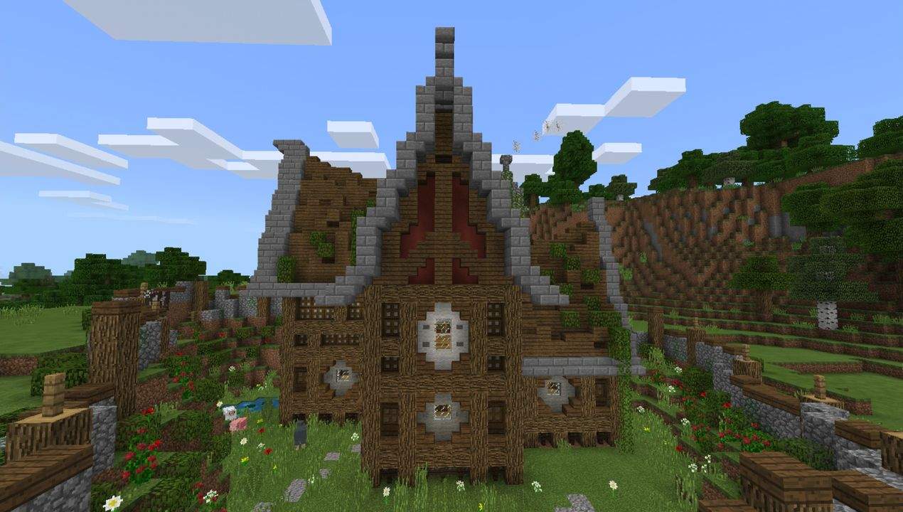 a nice survival house mcpe map all