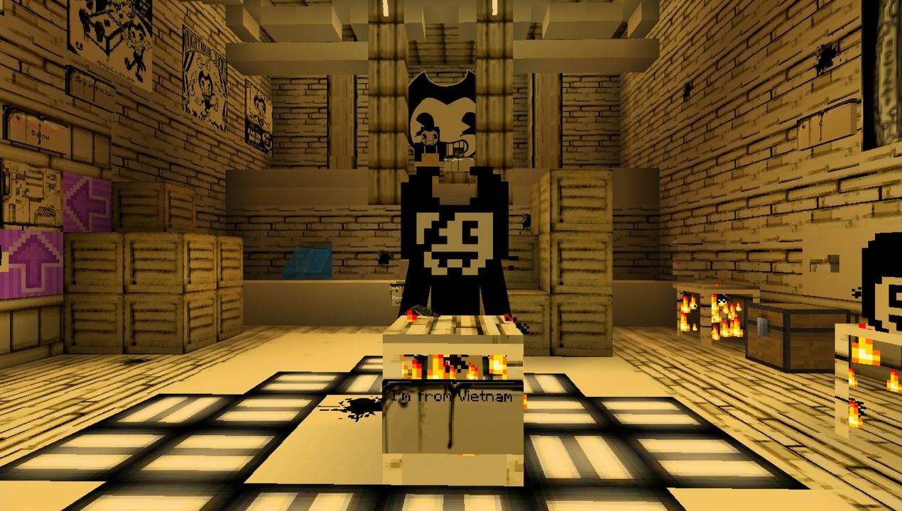 Bendy Game Horror 3 map for MCPE