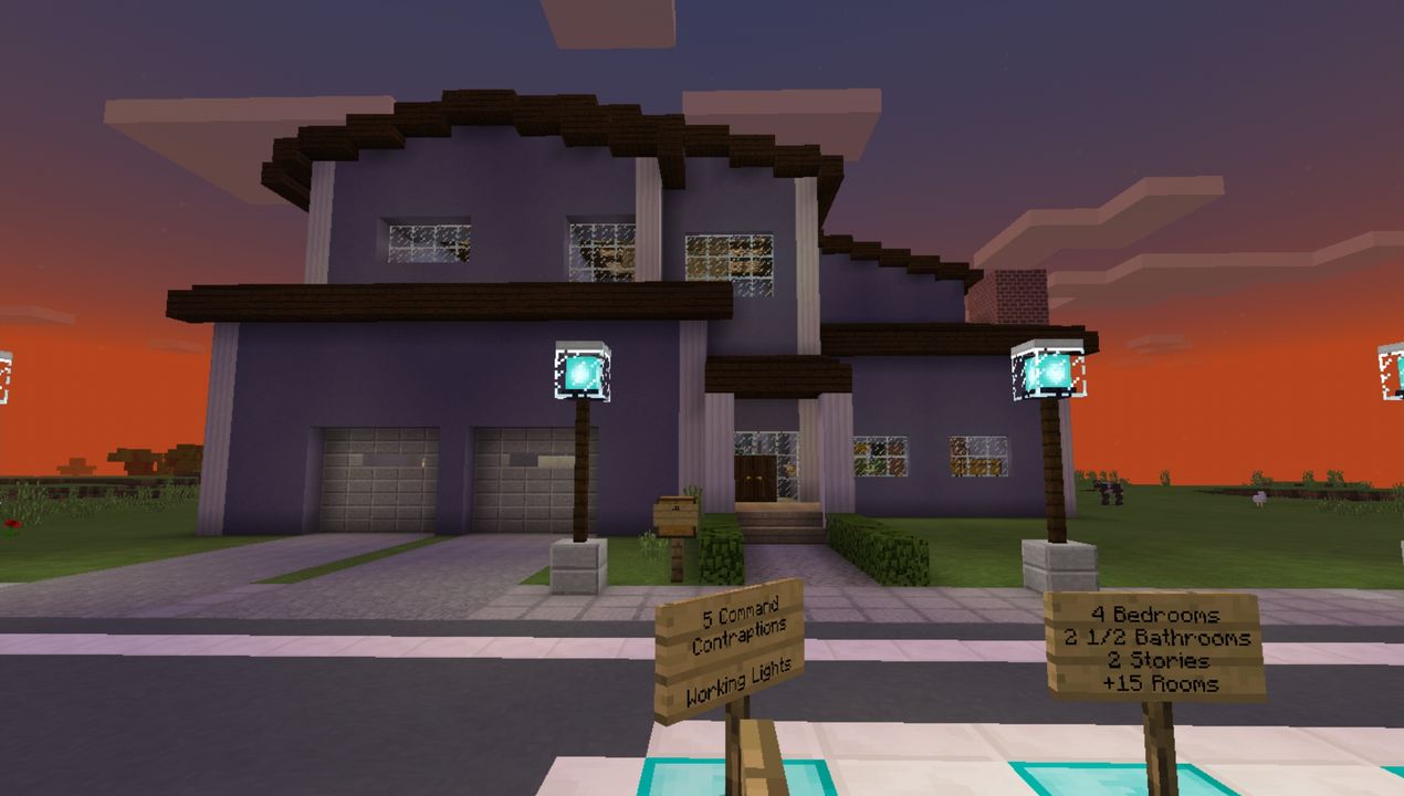 Redstone Neighborhood Mcpe Map All For Minecraft Pe Game