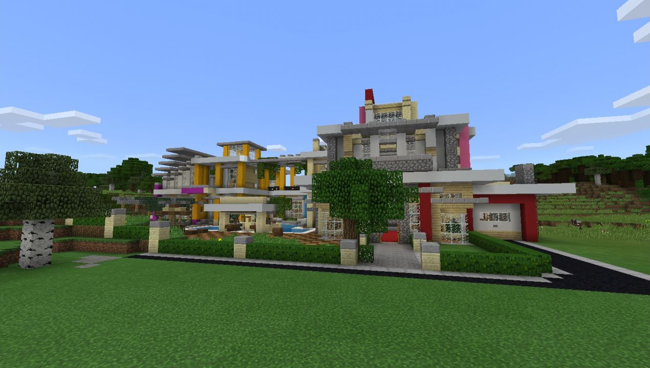 image for 2Mansion (Colourful House) MCPE map