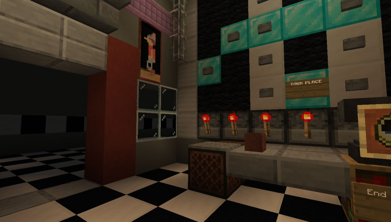 image for 1Three Nights At MineStands FNAF map for MCPE