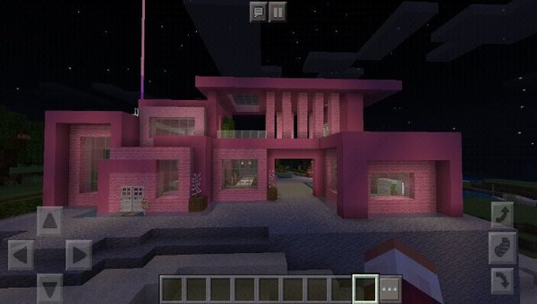 Pink Mansion MCPE map for girls