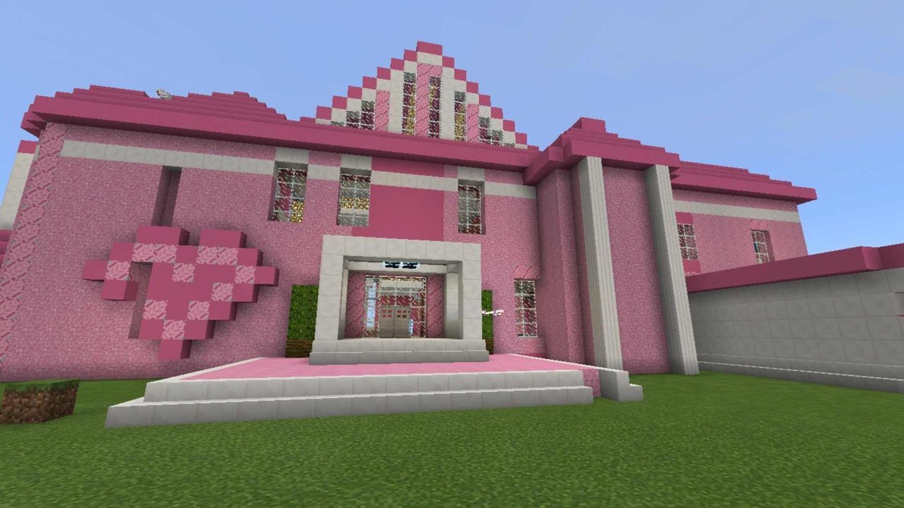 Pink House Map For Mcpe All For Minecraft Pe Game